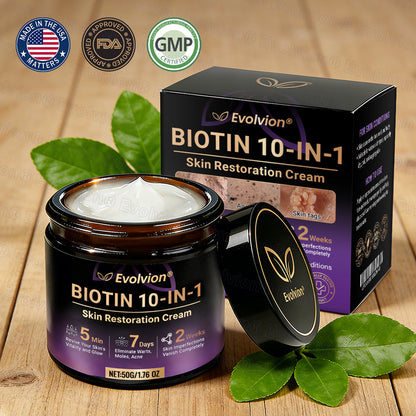 Made and Shipped from USA ✨Evolvion® Biotin 10-in-1 Skin Restoration Cream ✨