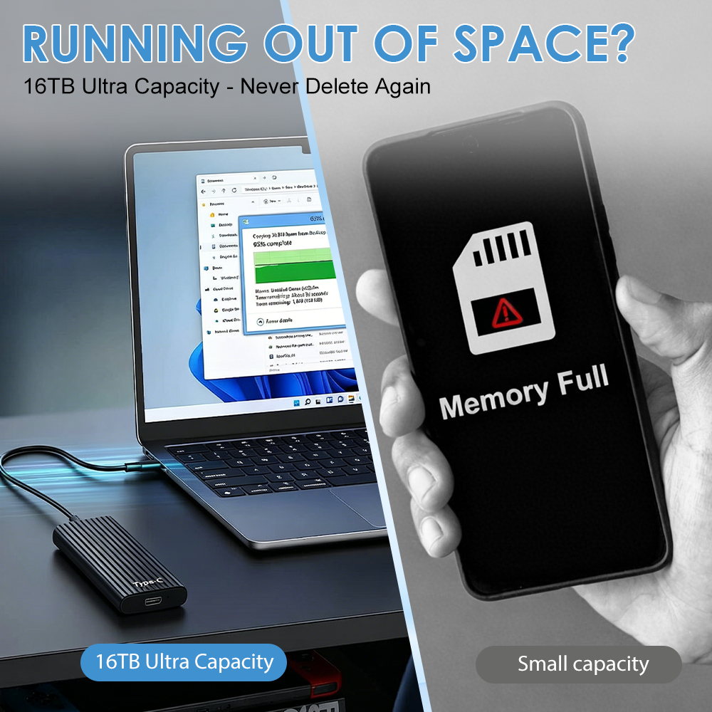 🏆Flash Sale⚡ 50K+ SOLD! Almost Gone-🔥16TB Large-Capacity Type-C Portable Mini SSD🪙🪙
